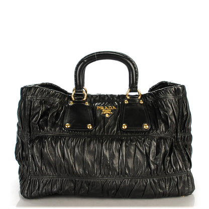 Prada Nappa Gaufre Top Handle Tote Black 1 of 7