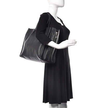 Balenciaga Calfskin Papier A4 Zip Around Plate Tote Black 2 of 12