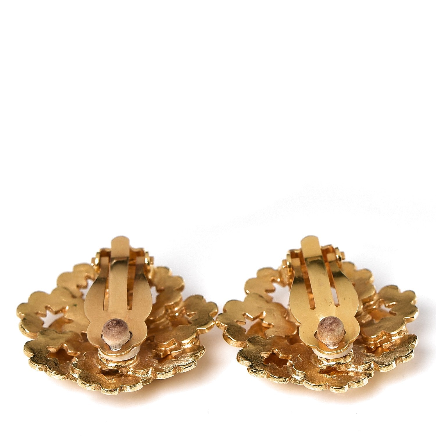 Chanel CC Clip On Earrings Gold 3 of 3