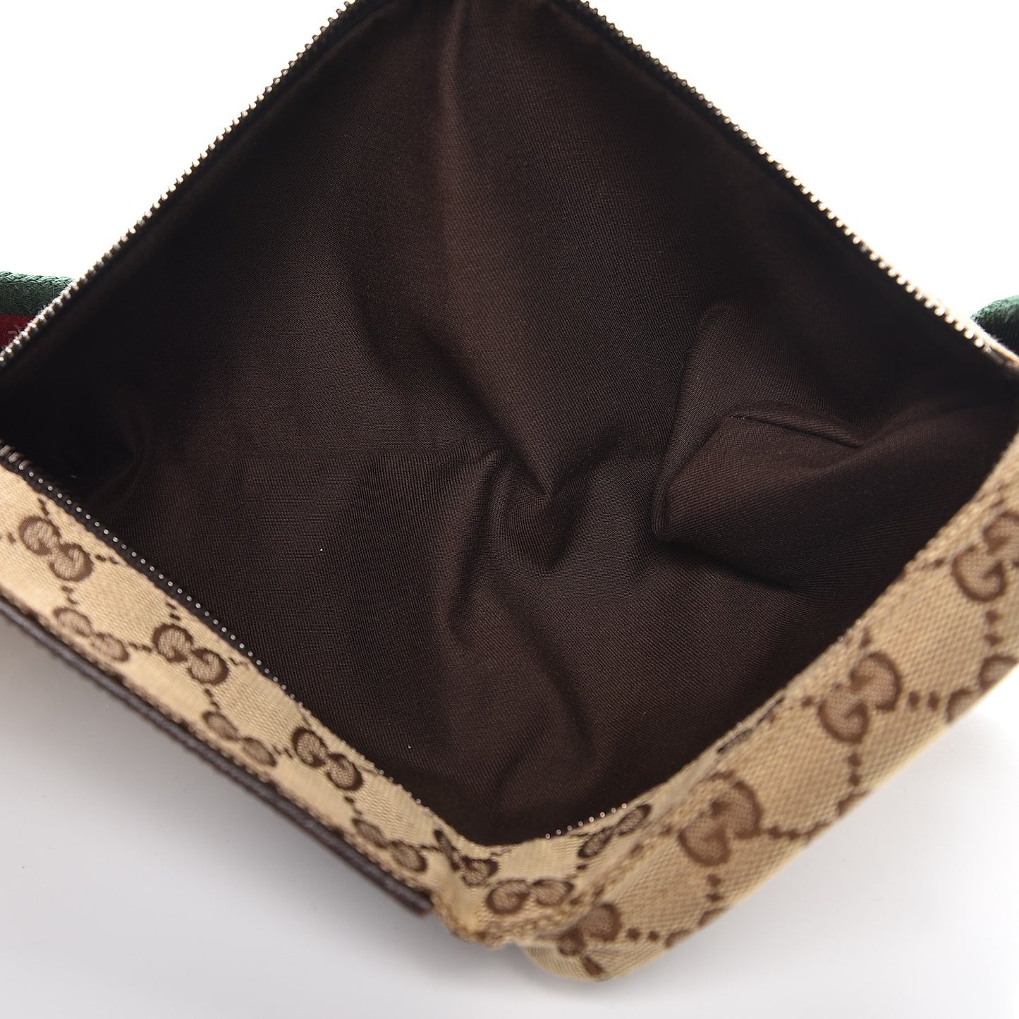 Monogram Web Belt Bag Dark Brown