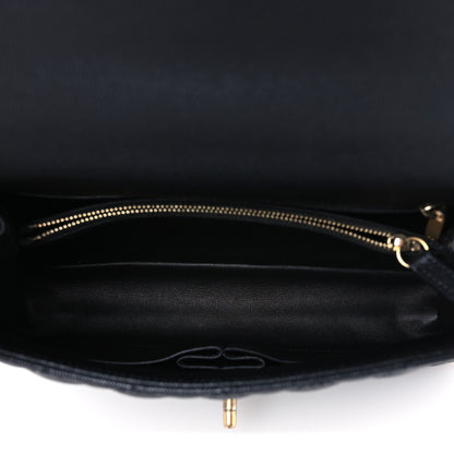 Chanel Caviar Lizard Quilted Small Coco Handle Flap Black 5 of 11