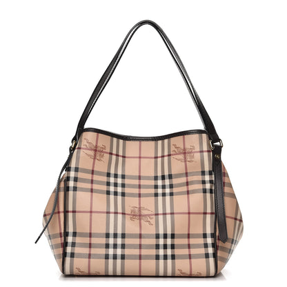 Burberry Haymarket Check Small Canterbury Tote Chocolate 1 of 11