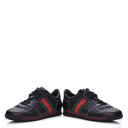 Gucci Microguccissima Web Sneakers 36 Black 6 of 9