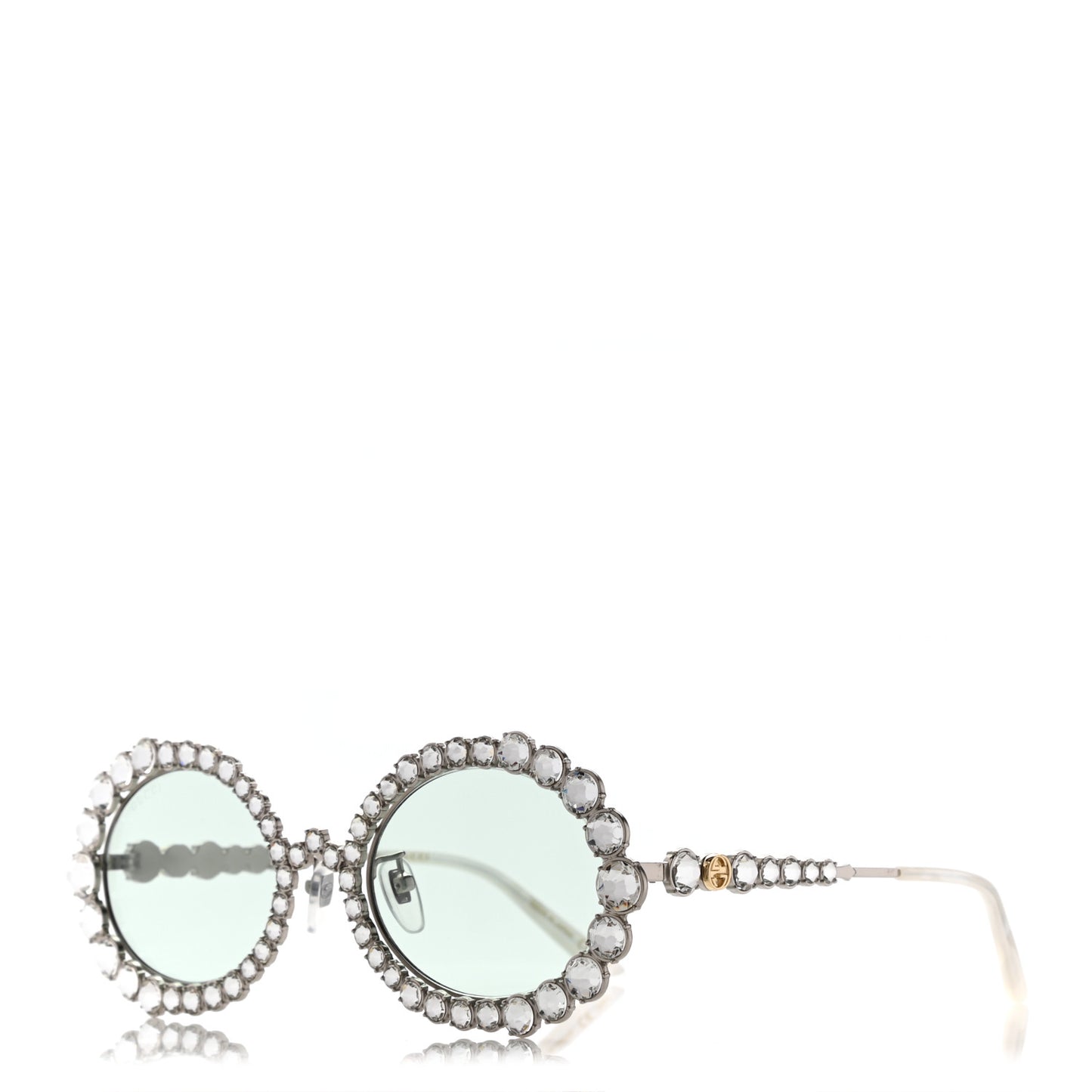 Crystal Oval Sunglasses GG0620S Silver