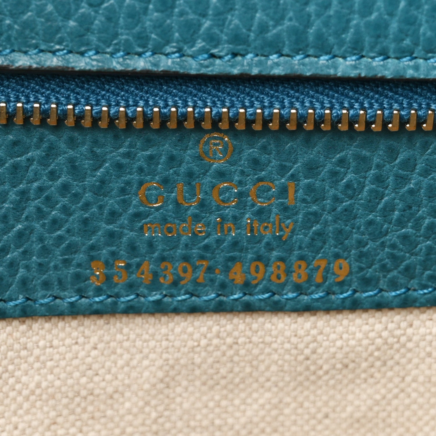 Gucci Dollar Calfskin Medium Swing Tote Marine Deep Cobalt 6 of 9