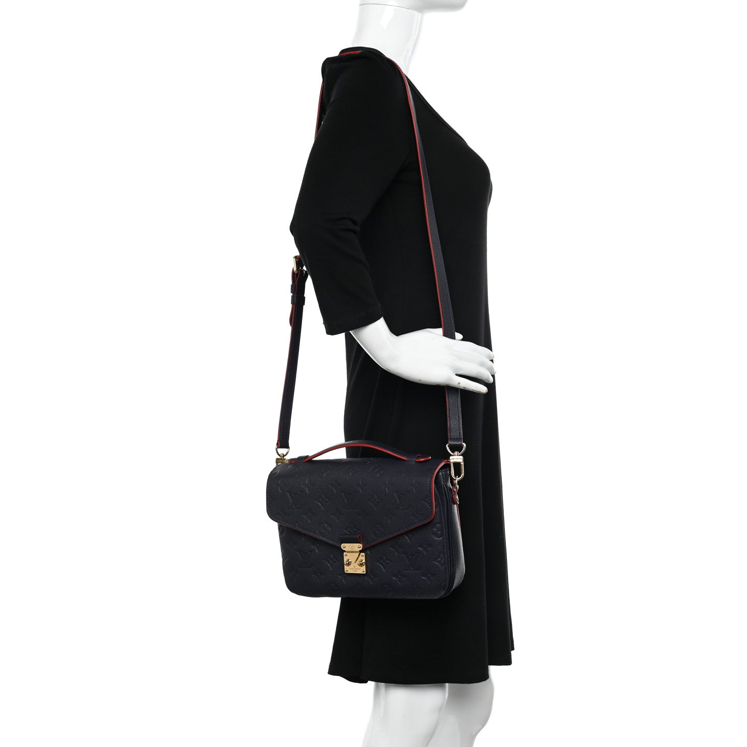 Louis Vuitton Empreinte Pochette Metis Marine Rouge 2 of 11