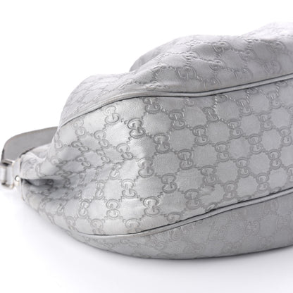 Gucci Metallic Guccissima Medium Sukey Hobo Silver 6 of 10