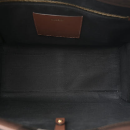 Burberry E-Canvas Check Calfskin Medium Freya Tote Dark Birch Brown 5 of 11