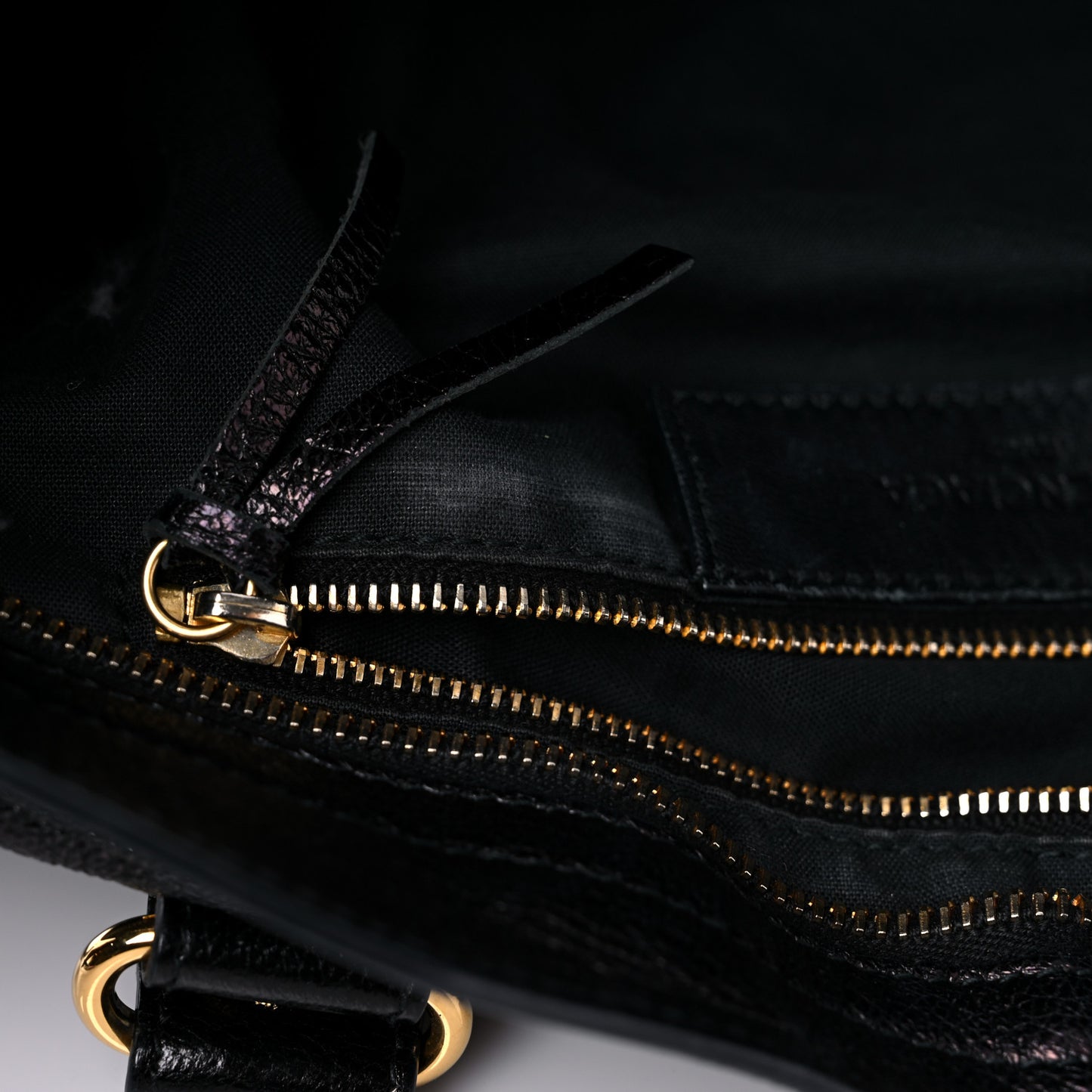 Chevre Gold Metallic Edge Hardware City Black