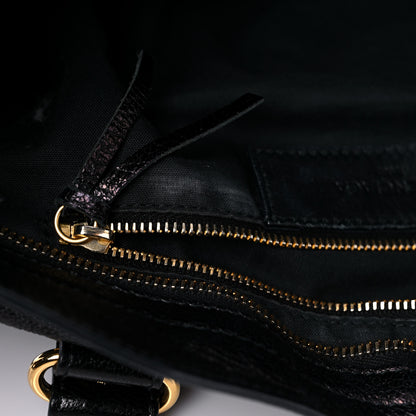 Balenciaga Chevre Gold Metallic Edge Hardware City Black 14 of 28