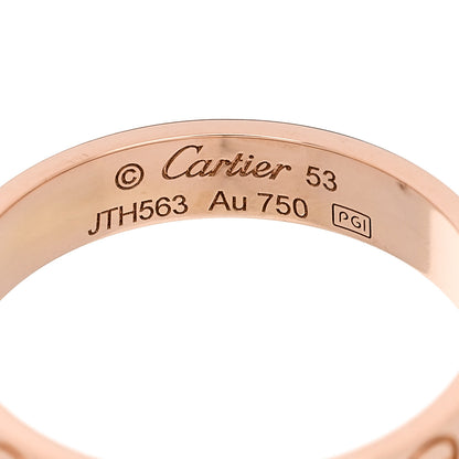 Cartier 18K Pink Gold 3.5mm LOVE Wedding Band Ring 53 6.5 4 of 5