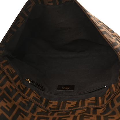 Fendi Zucca Patent Large Mia Shoulder Flap Tobacco 4 of 10