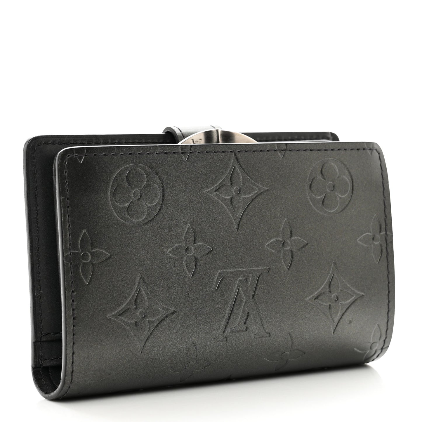 Mat Monogram French Purse Wallet Black