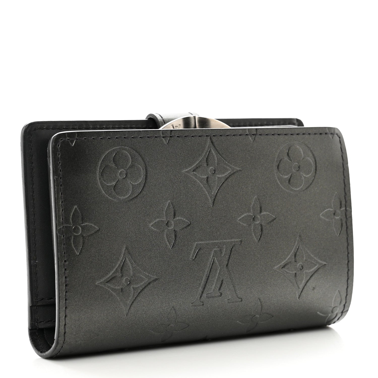 Louis Vuitton Mat Monogram French Purse Wallet Black 3 of 8