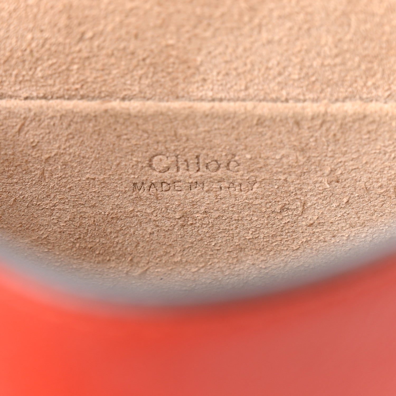 Chloe Calfskin Suede Small Nile Bracelet Bag Sepia Red 5 of 9