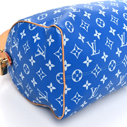 Louis Vuitton Calfskin Monogram Speedy P9 Bandouliere 30 Blue 8 of 9