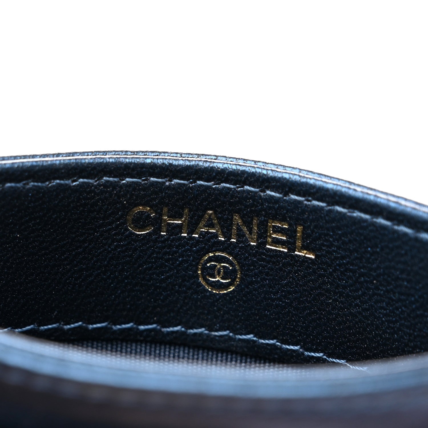 Chanel Metallic Lambskin Quilted Boy Card Holder Blue 6 of 9