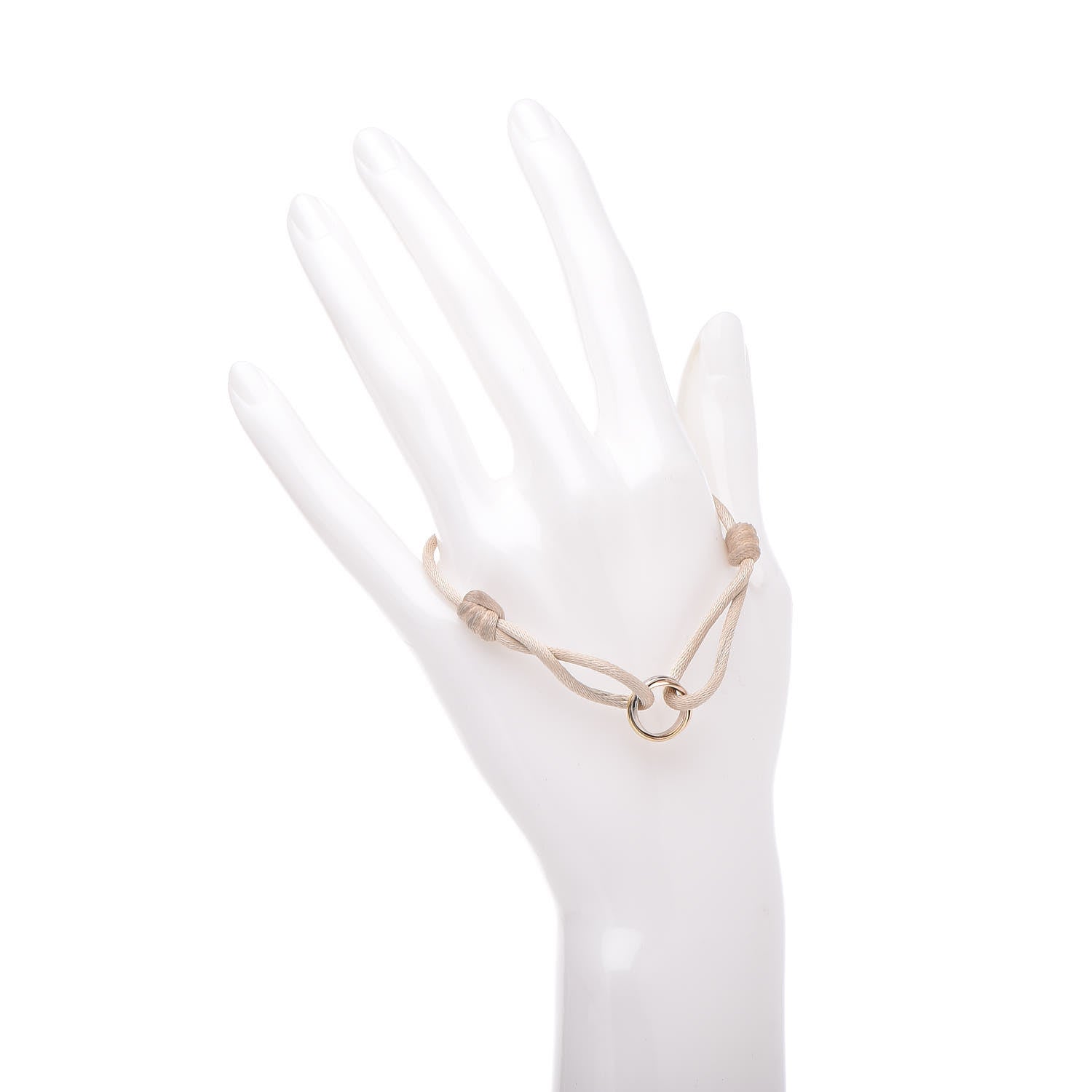 Cartier 18K Pink Yellow White Gold Trinity Cord Bracelet White 2 of 10