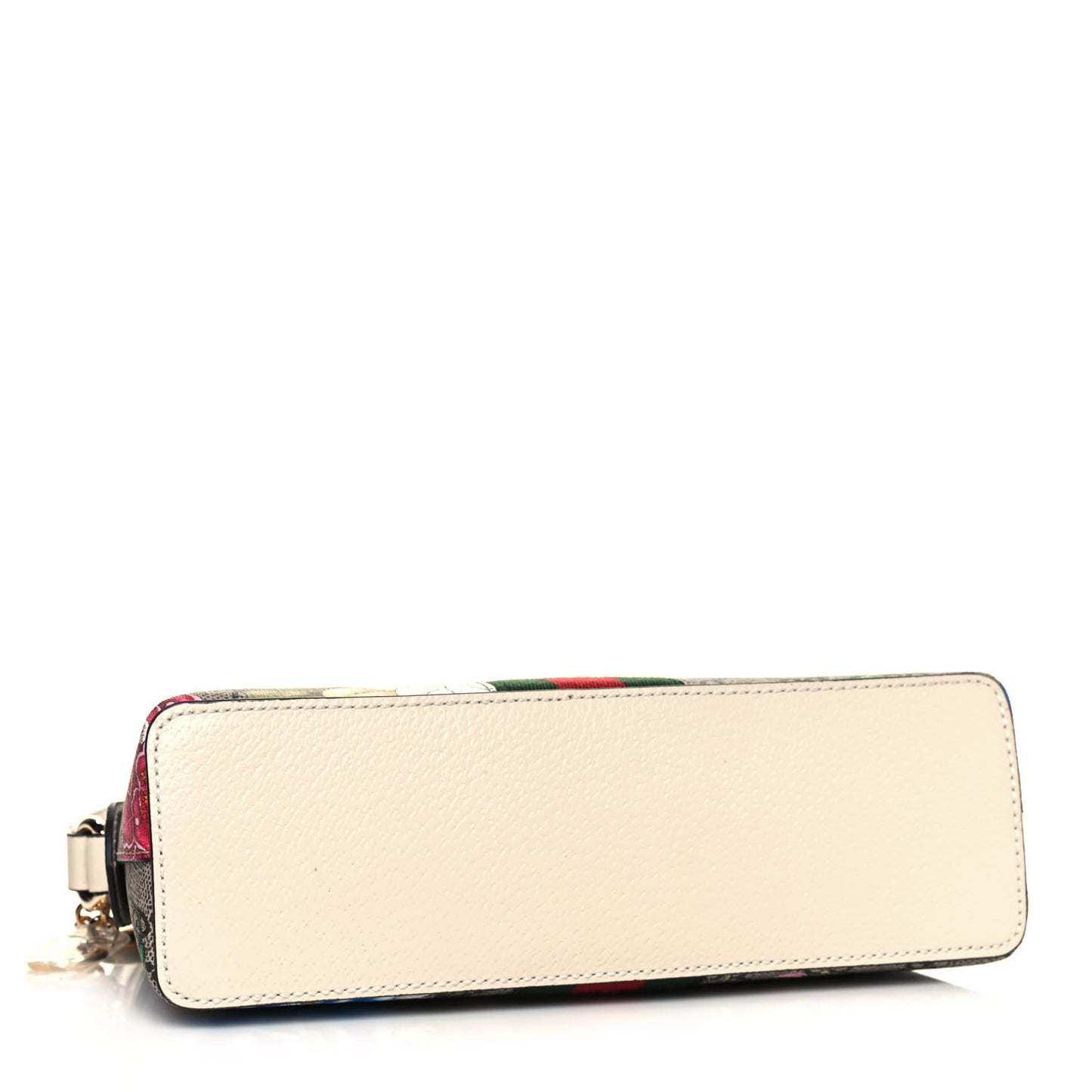 GG Supreme Monogram Flora Web GG Small Ophidia Dome Shoulder Bag White