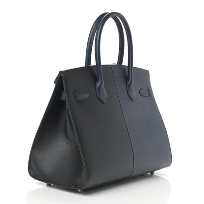 Hermes Epsom Casaque Birkin Sellier 30 Bleu Indigo Black Bleu Frida 3 of 14