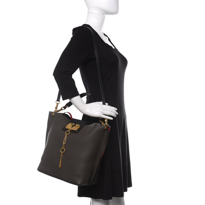 Valentino Garavani Grainy Calfskin Escape Hobo Bag Graphite 2 of 8