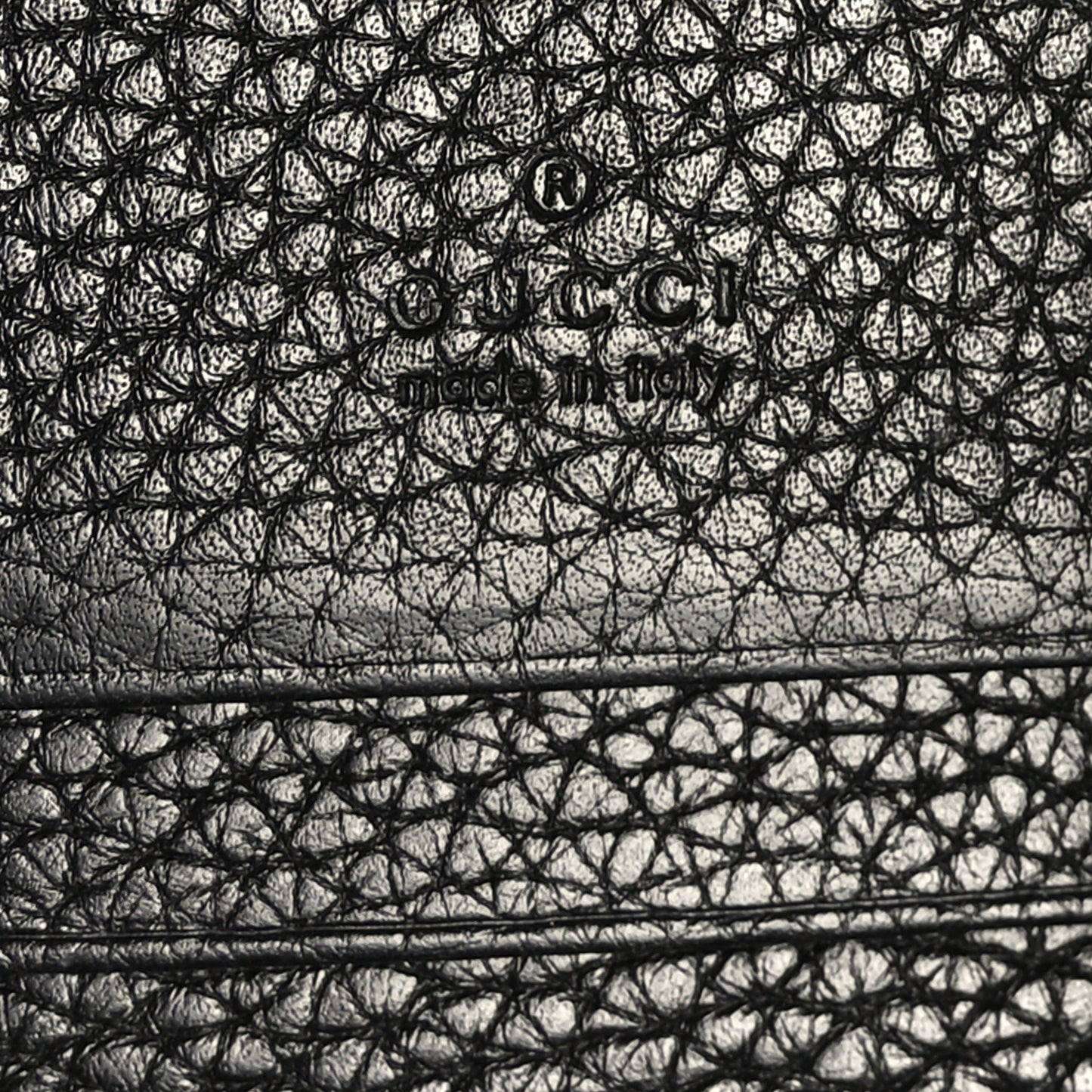 Pebbled Calfskin Animalier Card Case Black