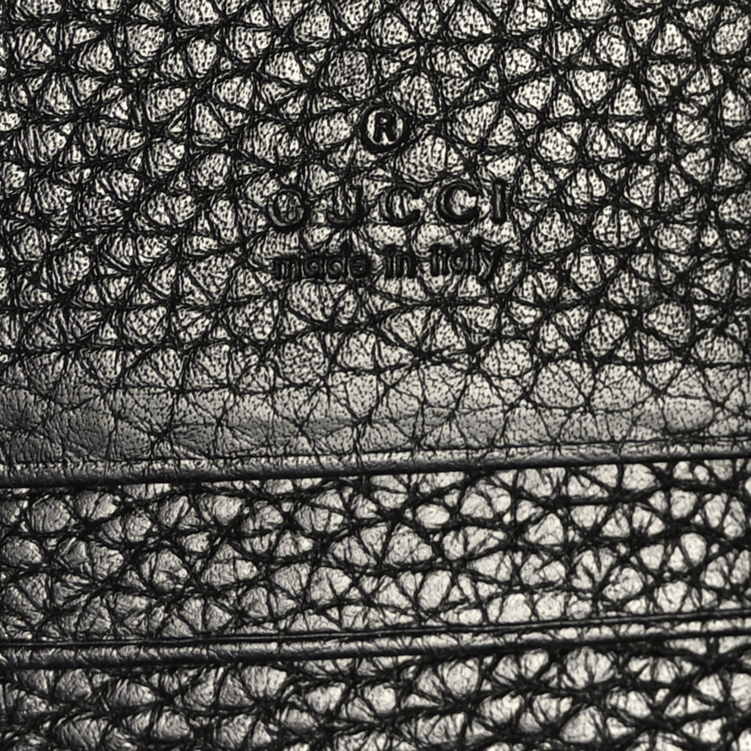 Gucci Pebbled Calfskin Animalier Card Case Black 8 of 8