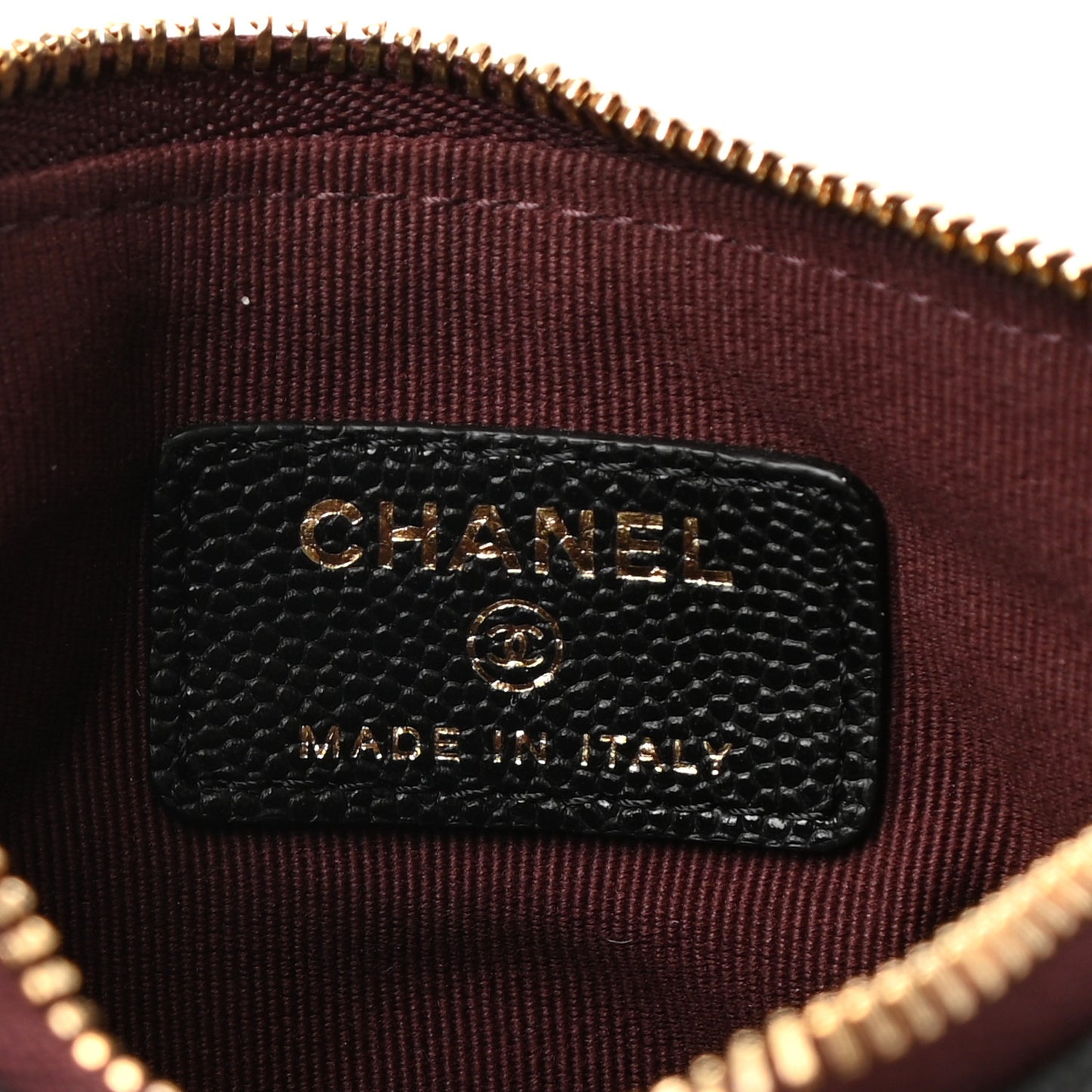 Caviar Quilted Small Cosmetic Case Black