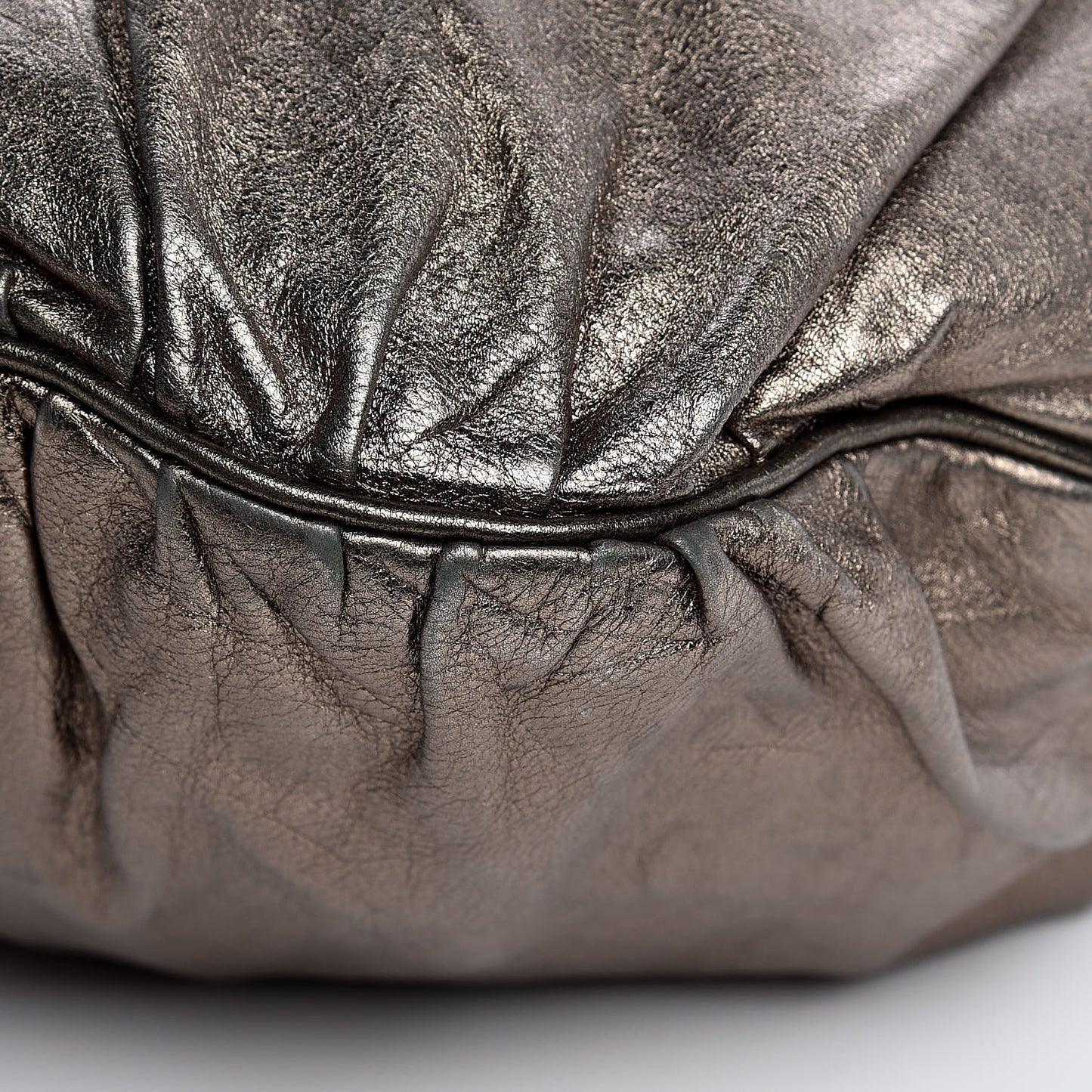 Metallic Medium Hysteria Top Handle Bag Gold