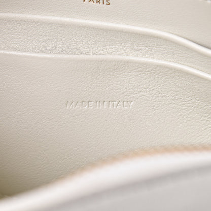 Celine Calfskin Quilted Small C Charm Bag White 7 of 10