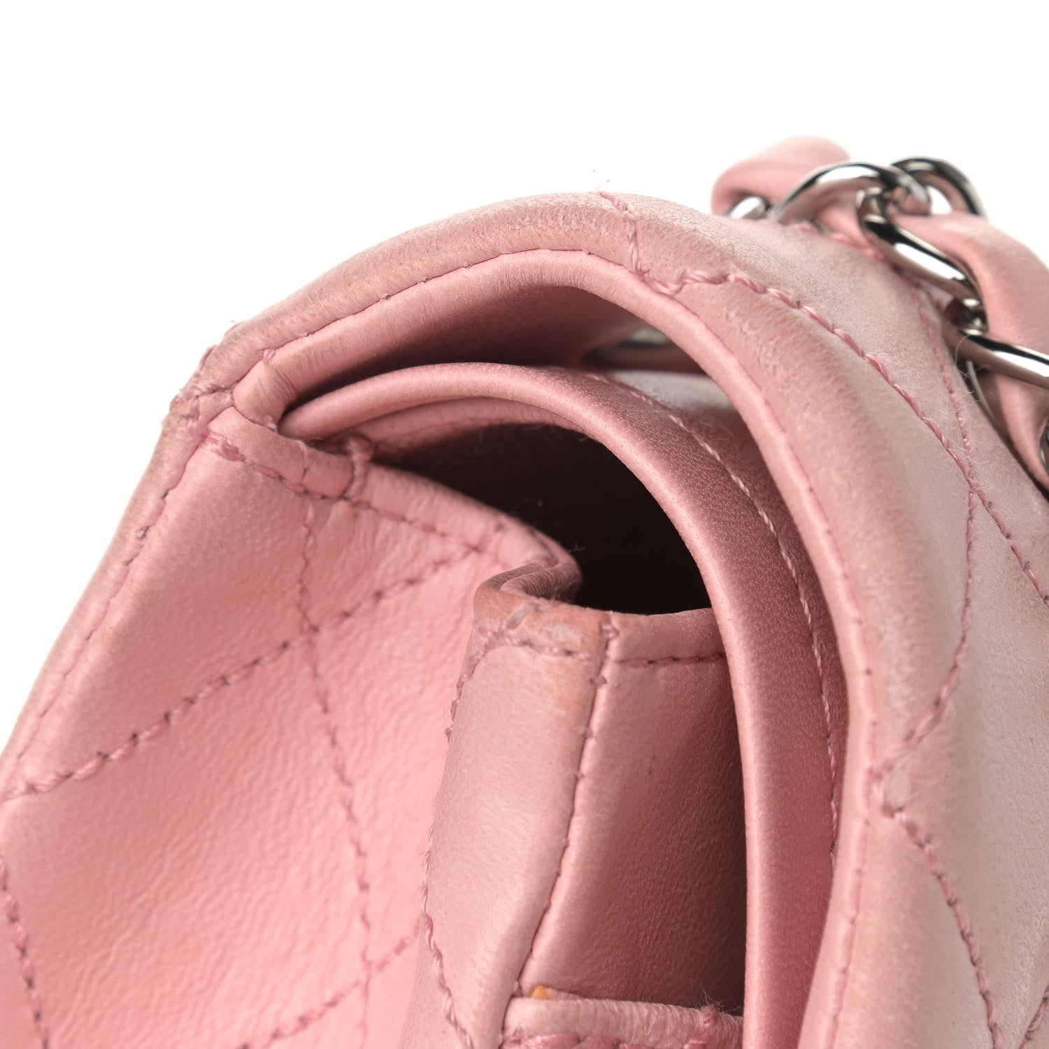 Chanel Lambskin Quilted Medium Double Flap Light Pink 15 of 18