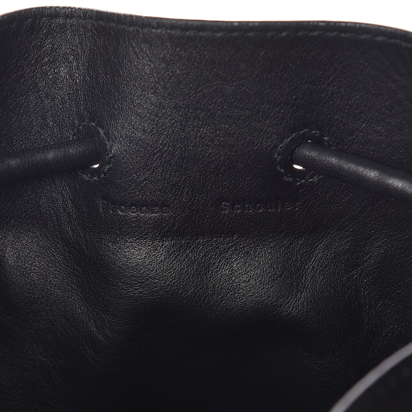 Calfskin Buffalo Medium Bucket Bag Black