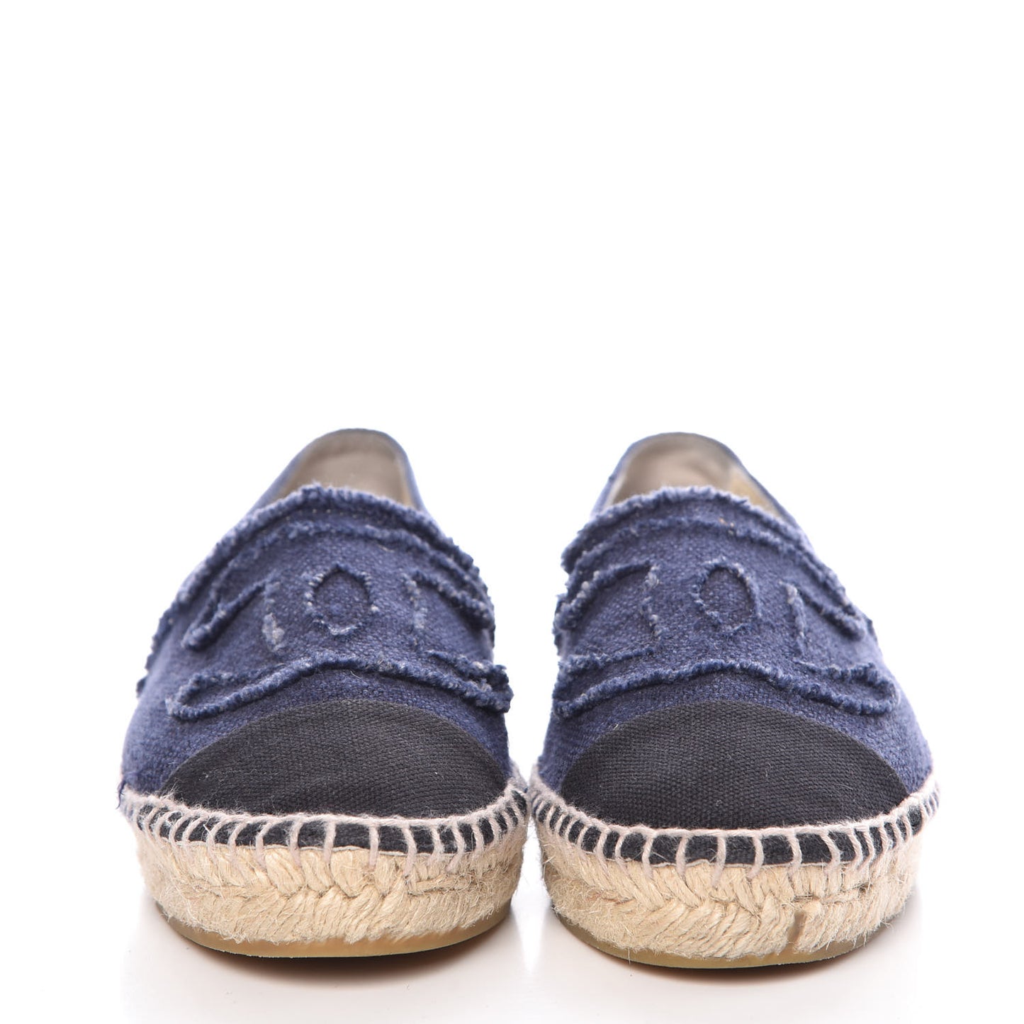 Denim Toile CC Espadrilles 35 Navy Black