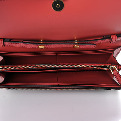 Burberry Calfskin House Check Henley Wallet On Chain Red 5 of 13