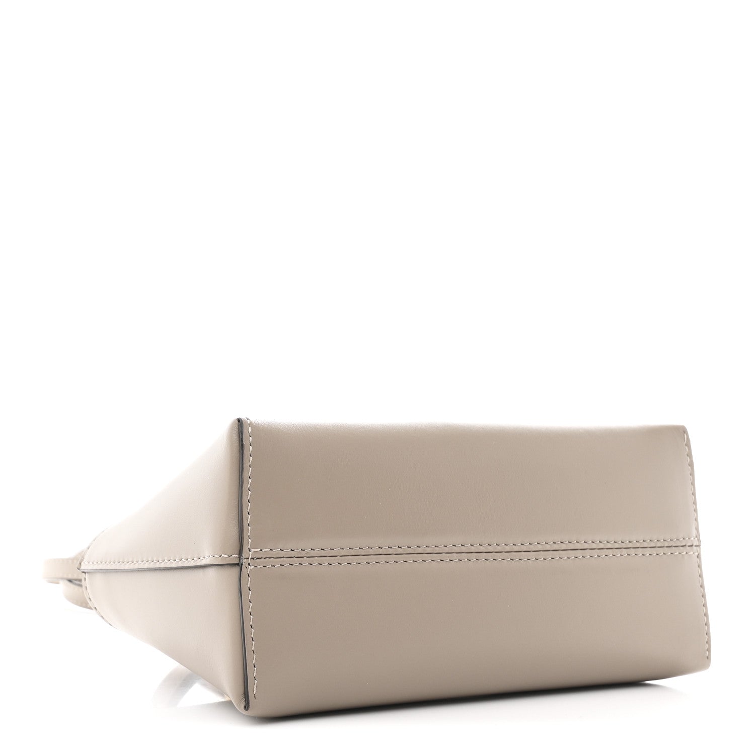 Fendi Vitello King Plexiglass Logo Embossed Mini By The Way Top Handle Boston Bag Tortora 4 of 11