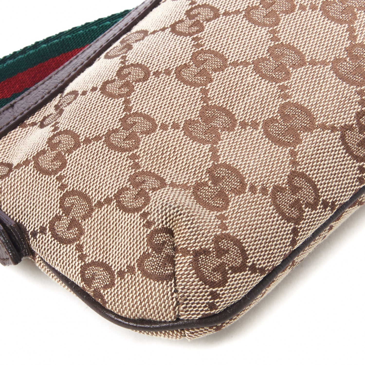 Gucci Monogram Jolicoeur Wristlet Dark Brown 8 of 8