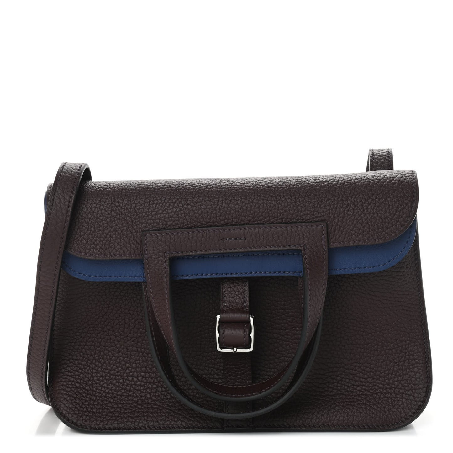 Taurillon Clemence Verso Halzan 25 Rouge Sellier Bleu Saphir