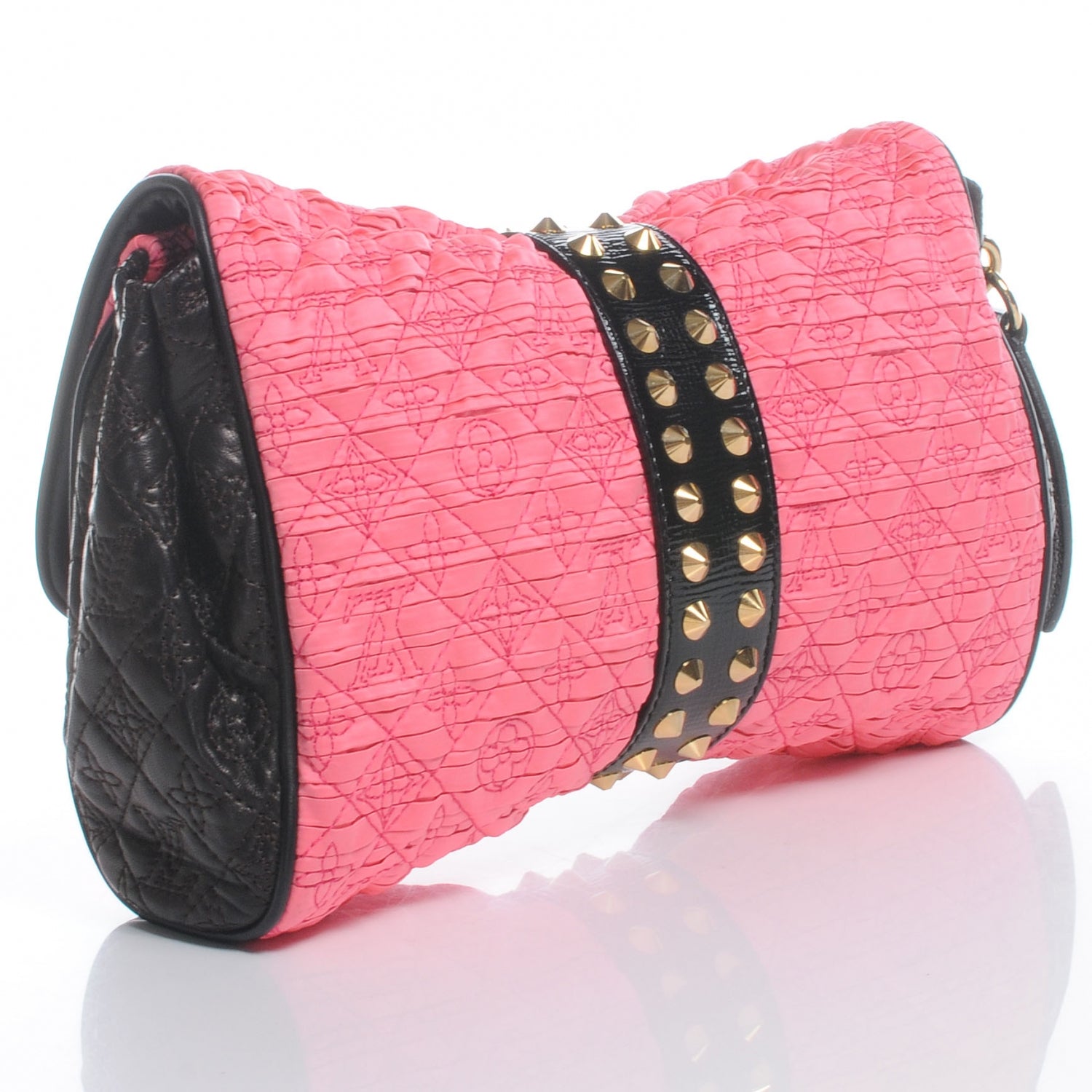 Louis Vuitton Satin Quilted Monogram Coquette Pochette Bunny Pink 3 of 8