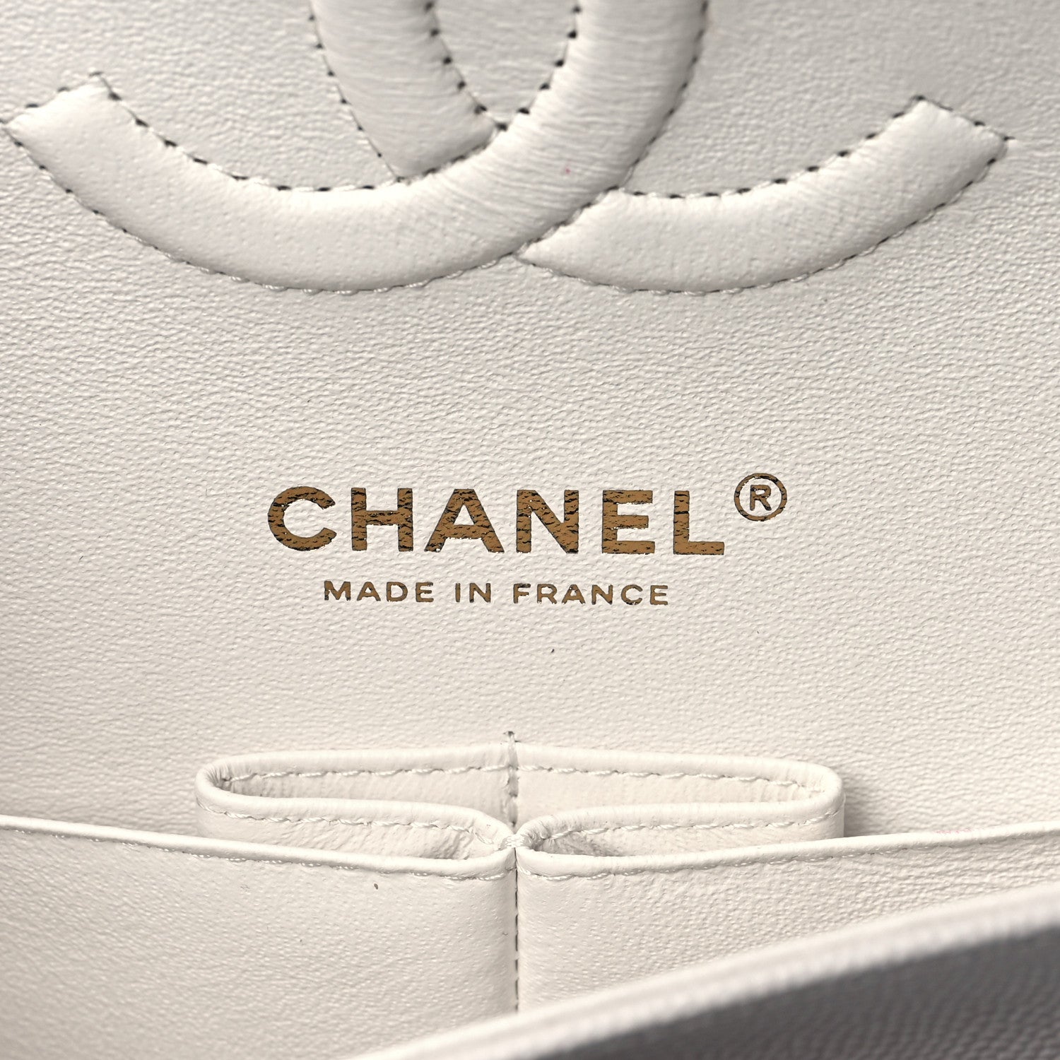 Chanel Caviar Quilted Medium Double Flap White 6 of 12