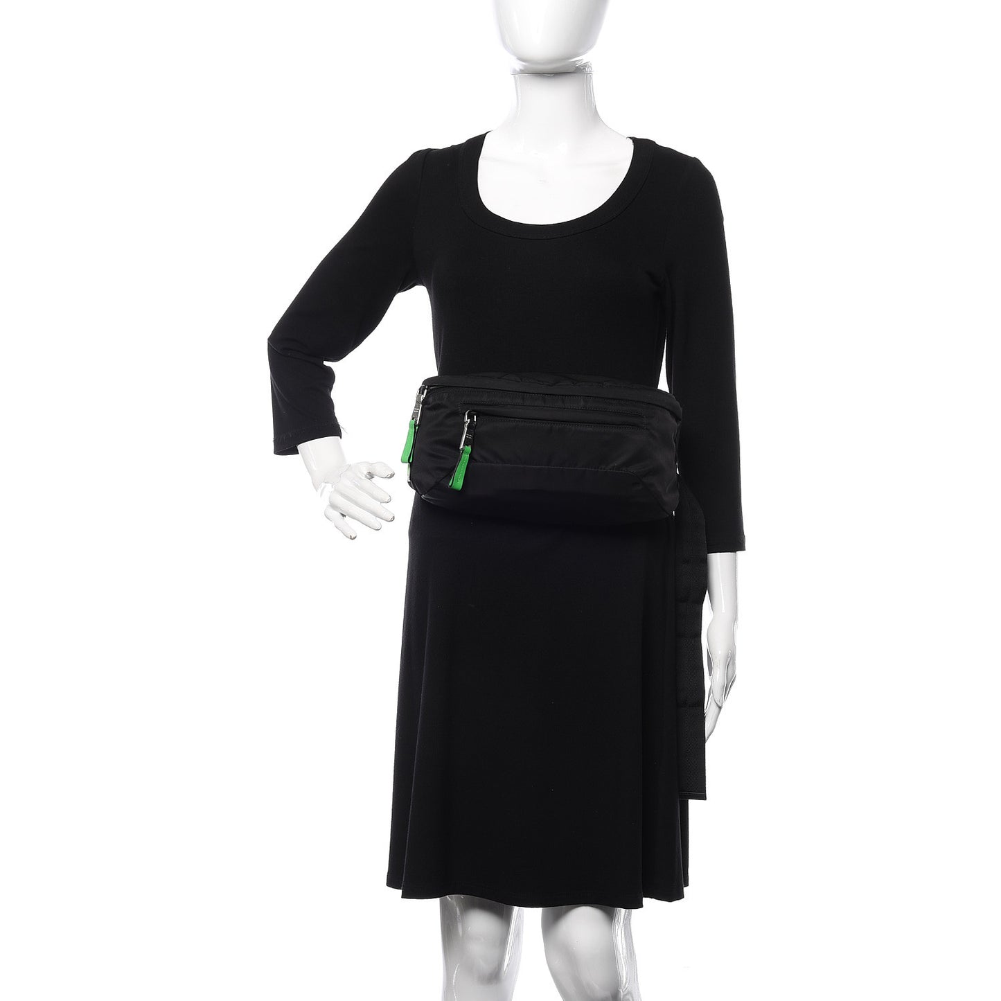 Tessuto Nylon Belt Bag Black Verde