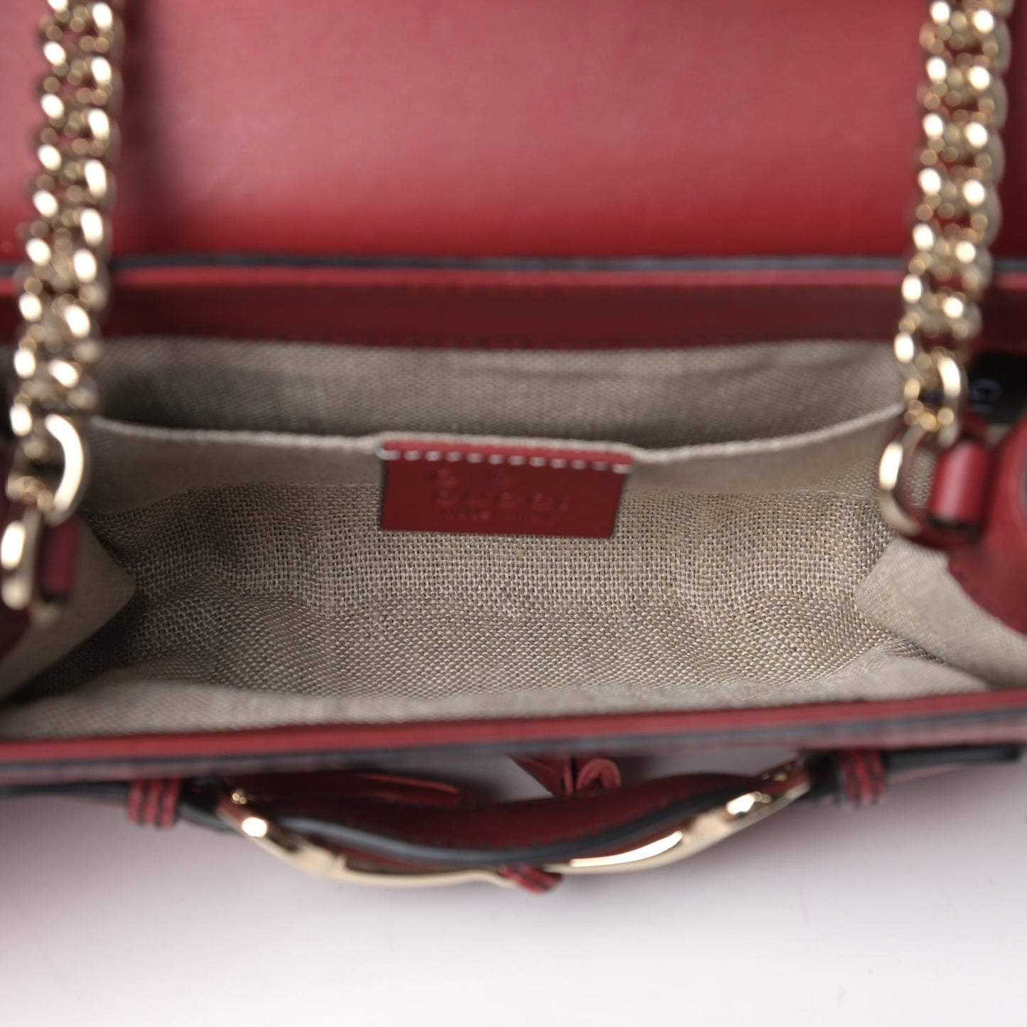 Soft Microguccissima Mini Emily Chain Shoulder Bag Rosso