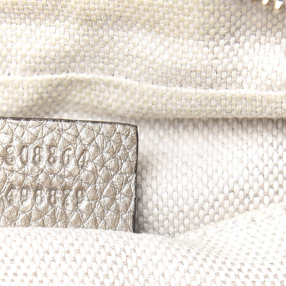 Gucci Metallic Pebbled Calfskin Small Soho Disco Bag Golden Beige 7 of 10
