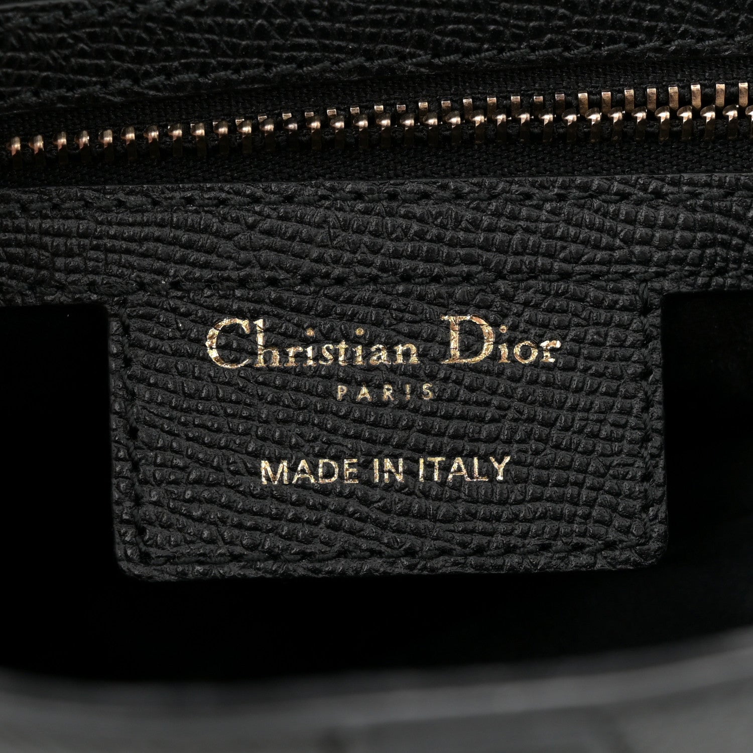 Christian Dior Grained Calfskin Saddle Bag With Strap Black 6 of 10