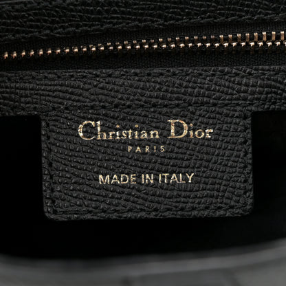 Christian Dior Grained Calfskin Saddle Bag With Strap Black 6 of 10