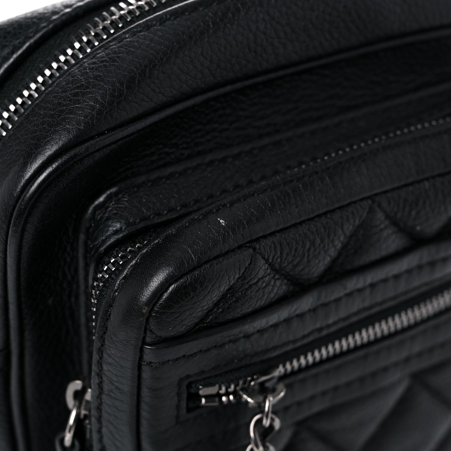Calfskin Business Trip Vertical Camera Case Black