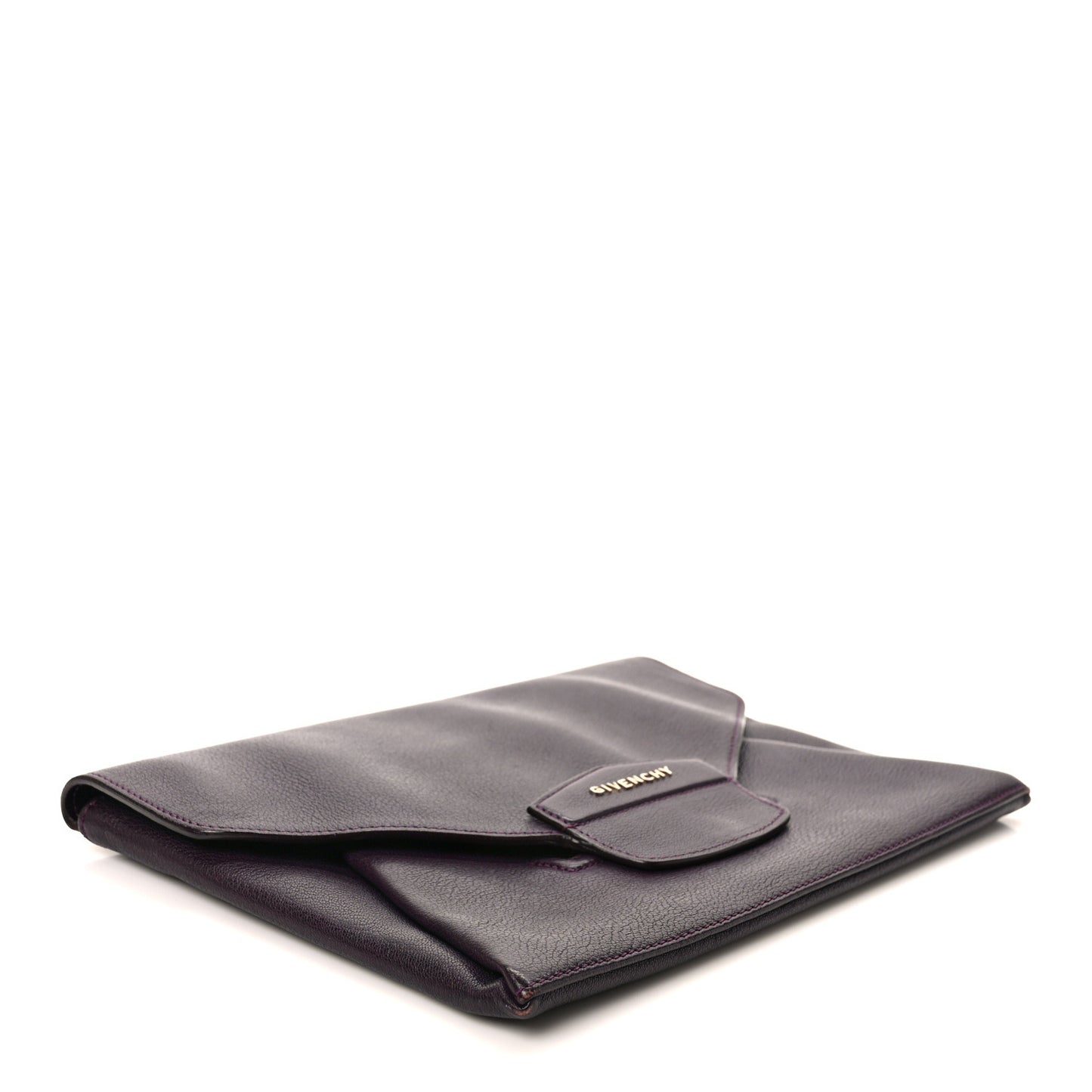 Sugar Goatskin Medium Antigona Envelope Clutch Burgundy