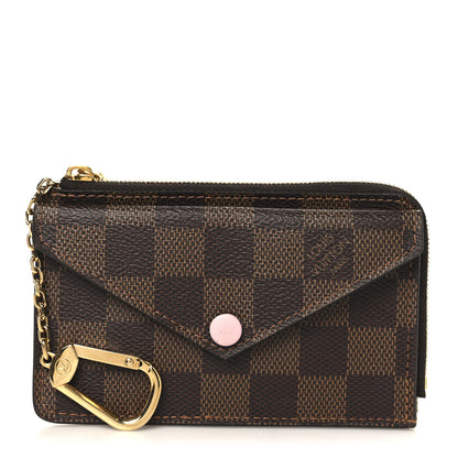 Louis Vuitton Damier Ebene Recto Verso Card Holder Rose Ballerine 1 of 7