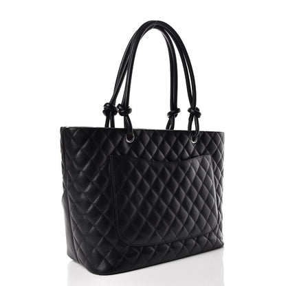 Chanel Calfskin Quilted Large Cambon Tote Black 3 of 15