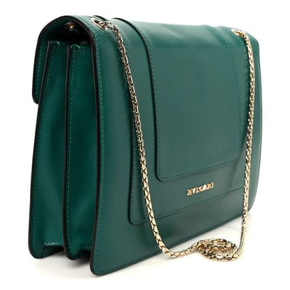 Bulgari Calfskin Serpenti Forever Shoulder Bag Emerald Green 4 of 12