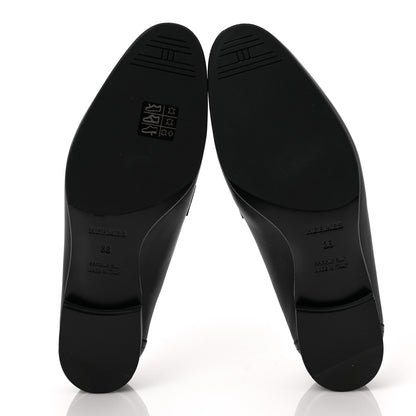 Hermes Goatskin Womens Royal Loafers 38 Black 5 of 8